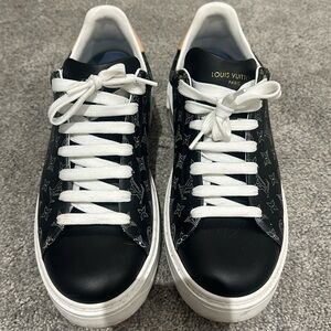 Louis Vuitton Black White Star Monogram Platform Sneakers